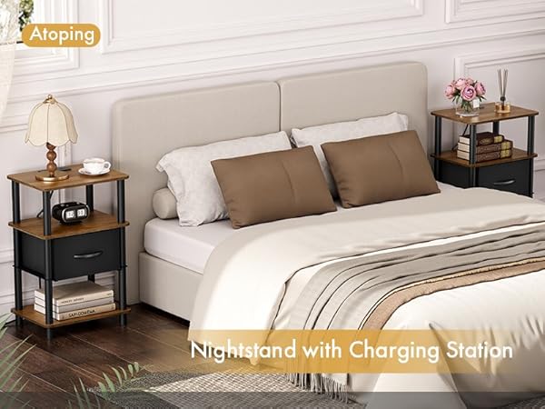 end table with charging station