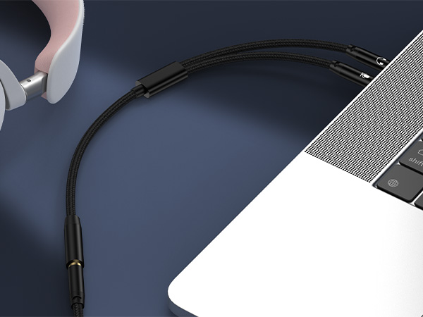 dual mic and headphone splitter