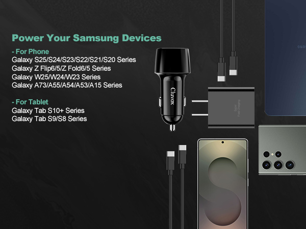 45w super fast charging your new samsung galaxy S25 plus series in the car