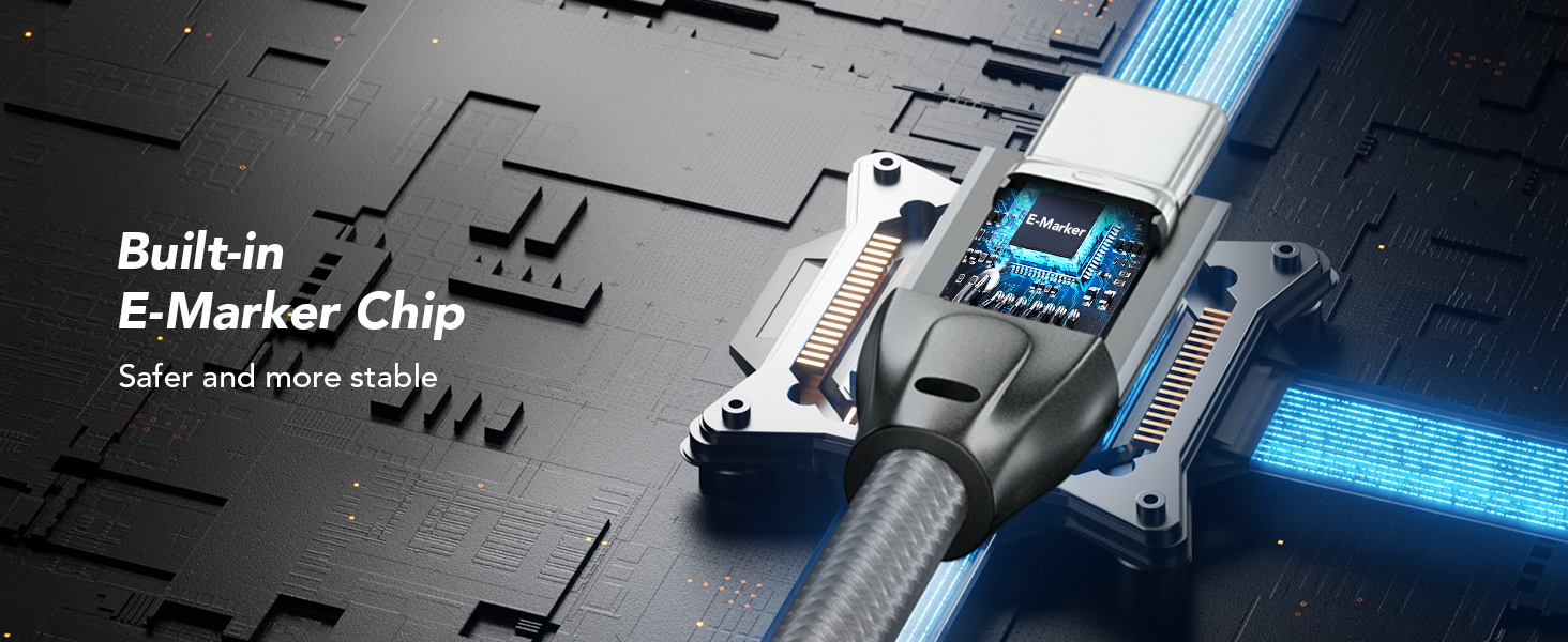 USB C Cable 3.2 240W fast charging high speed 20gbps data transfer 4k usb type-c monitor cable