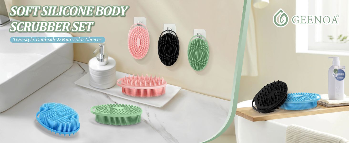soft silicone body scrubber 