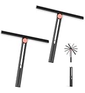 DALIPER Upgraded Shower Squeegee for Glass Doors with 2 Pack Multi-Purpose 360° Rotating Window S...