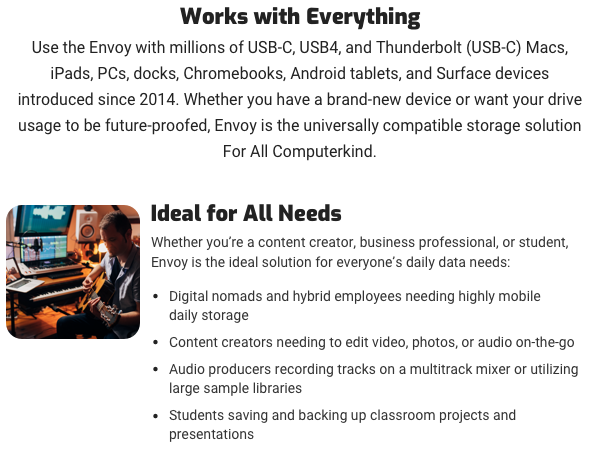 BUS POWERED EXTRENAL STORAGE BACKUP SSD HARD DRIVE MAC PC USB-C USB4 THUNDERBOLT PORTABLE RUGGED 