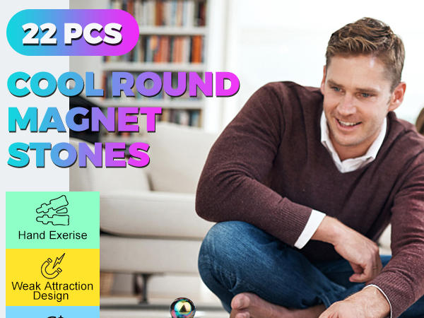 adult magnet stone rock fidget toy office