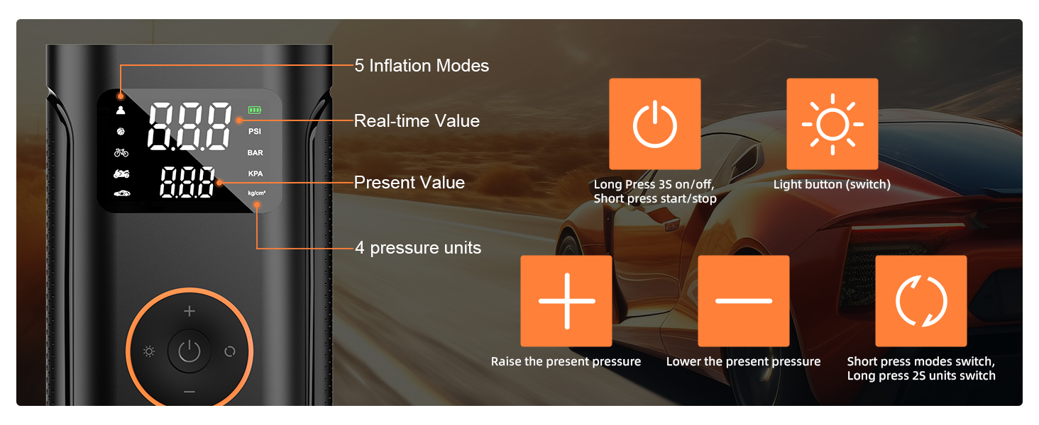 airmoto tire inflator 150 psi