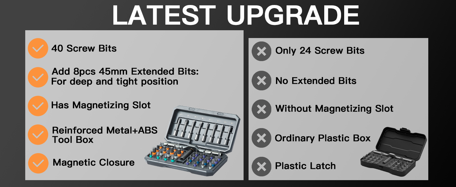 24 in 1 magnetic ratchet screwdriver set