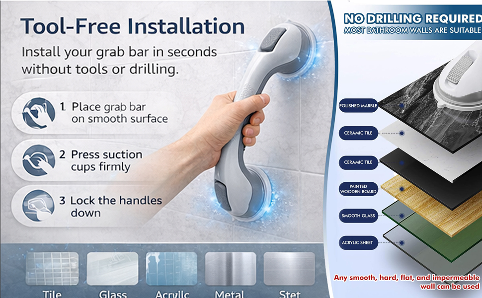 grab bars suction grab bars bathtubs showers suction shower handle
