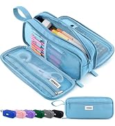 TOPBIDAI Large Pencil Case Pouch for Girls Boy Women Men Adults, Big Capacity Canvas Pencil Bag, ...