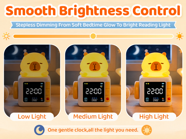 Capybara Kids Alarm Clock with Night Light 600*450-5-3