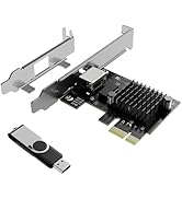 WAVLINK 5Gb PCIe Network Card, PCIe to 5 Gigabit Ethernet Adapter with Low Profile Bracket &amp; Meta...