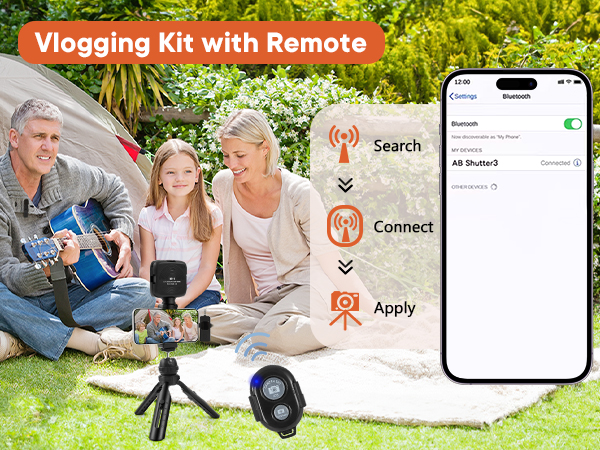 Kalofaye Vlogging Kit for iPhone, Android with Tripod
