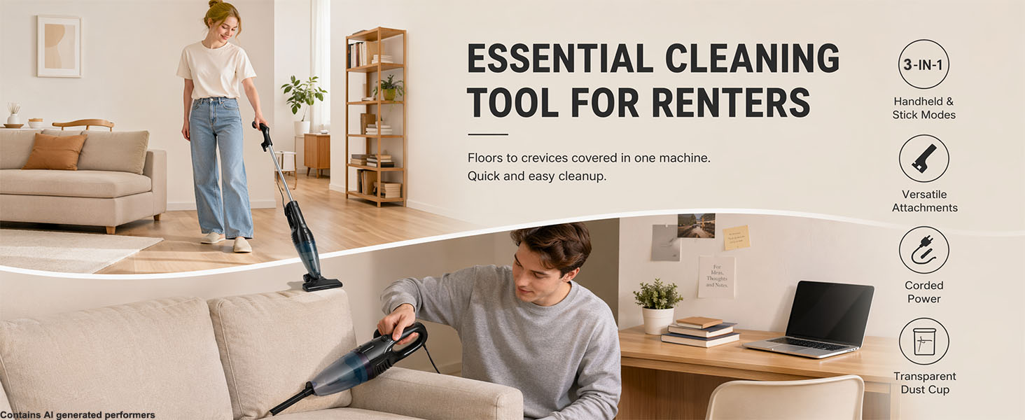 corded stick vacuum cleaner