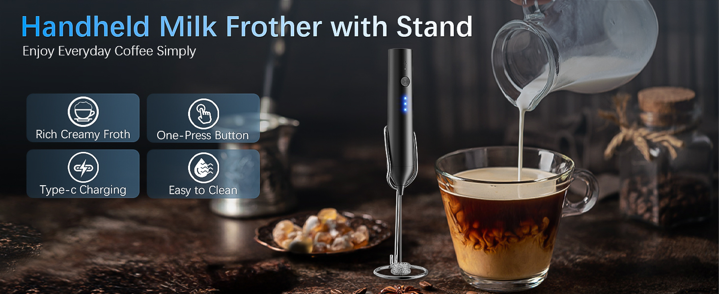 Electric Milk Frother Handheld