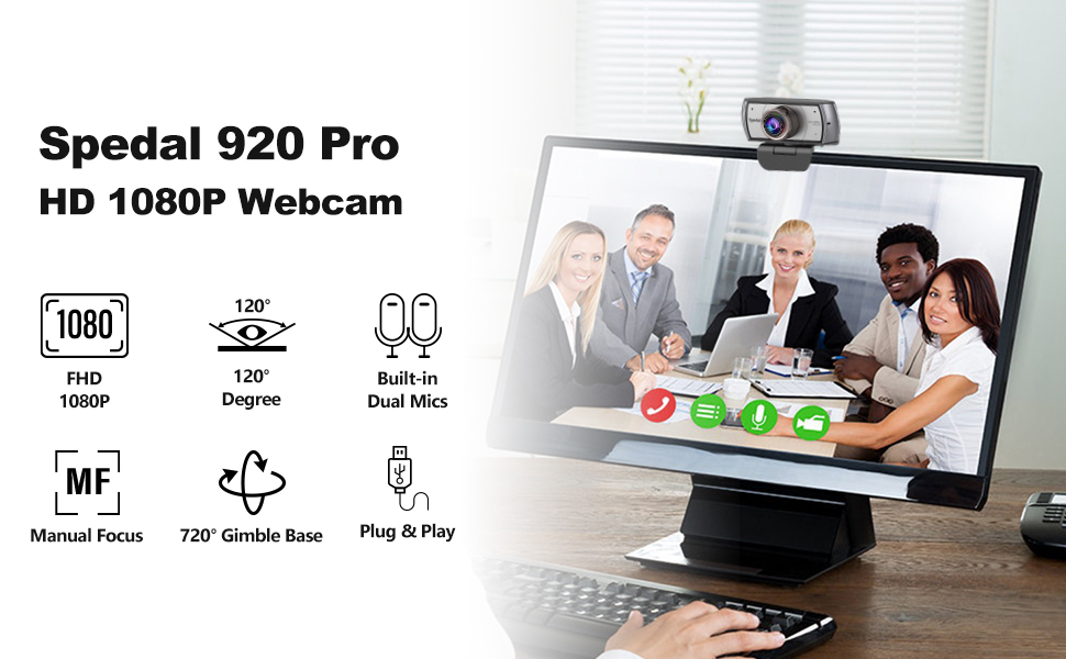 120° wide angle webcam