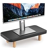 NestNeat Monitor Stand - Wood Monitor Stand Riser for Laptop Computer/TV/PC/Printers, Dual Monito...