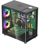 Elecrow Mini PC Case for Raspberry Pi 5: Aluminum Case with 3 Cooling Fans, 1.3" OLED Display, PC...