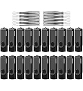 AreTop 16GB 20 Pack USB Flash Drive, Bulk USB 2.0 Thumb Drive Swivel Memory Stick Jump Drives Pen...