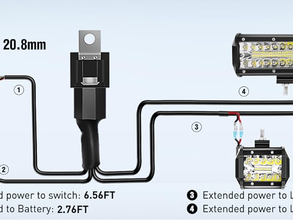 12 Inch 300W Triple Row Spot Flood Combo