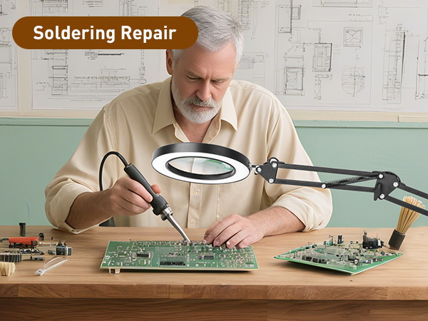 magnifying light for crafts hands free lighted magnifying glasses desk lamp Soldering Repair