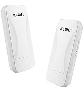 KuWFi Wireless WiFi Bridge 5.8G 900Mbps Access Point Indoor/Outdoor Long Range CPE 2KM IP65 Weath...