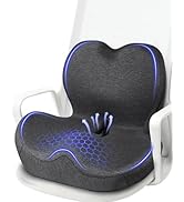 JIPORIER Seat Cushion with Back Support,Lumbar Support Pillow for Office Chair,Memory Foam Car Se...