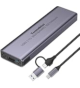Tccmebius M.2 NVMe NGFF SSD Enclosure, Aluminum USB 3.1 Gen2 10Gbps External SSD Case for NVMe PC...