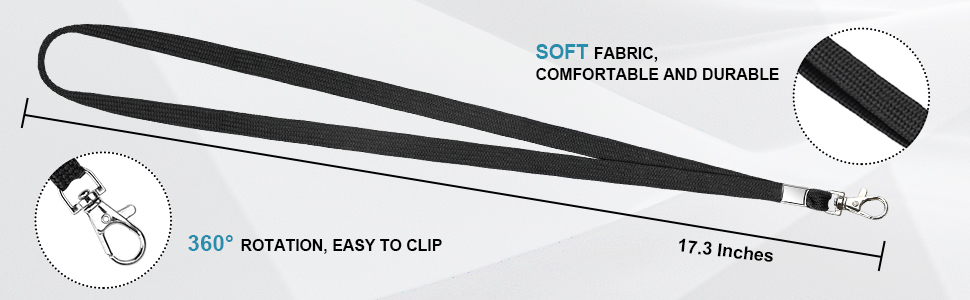 Black Lanyards with Vertical ID Badge Holder