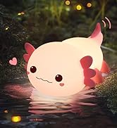 Mewaii Huggwaii Squishy Axolotl Night Light for Kids – Dimmable Silicone Axolotl Lamp, 2025 Upgra...