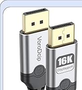 DisplayPort Cable 6Ft Pack of 2, Display Port DP 2.1 Cord (up to 2880P@60Hz, 2160P@240Hz, 1440P@3...