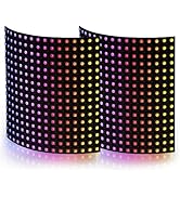 BTF-LIGHTING 2PC WS2812B ECO RGB Alloy Wires 5050SMD Individual Addressable 16X16 256 Pixels LED ...