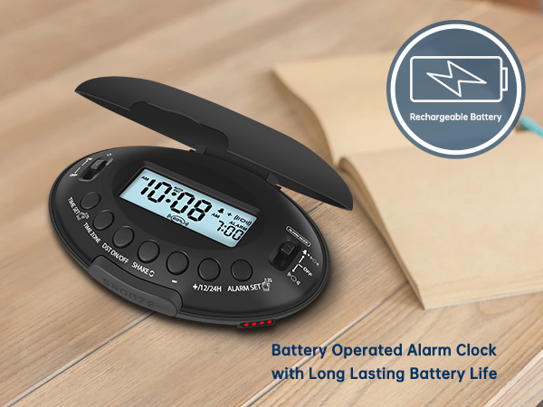 battery powered alarm clock