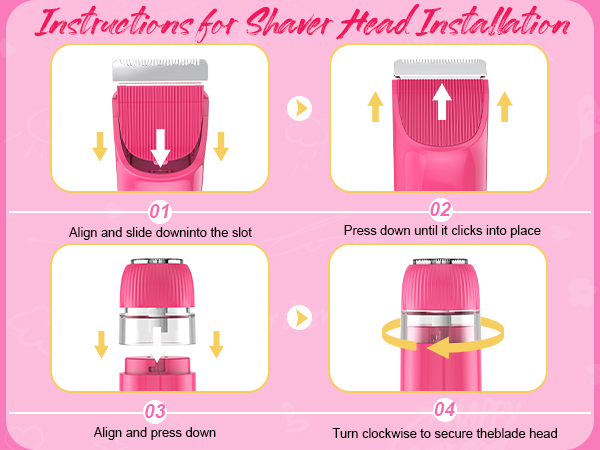 2 in 1 Women&amp;#39;s Electric Shaver, Dual Head Bikini Trimmer,Waterproof