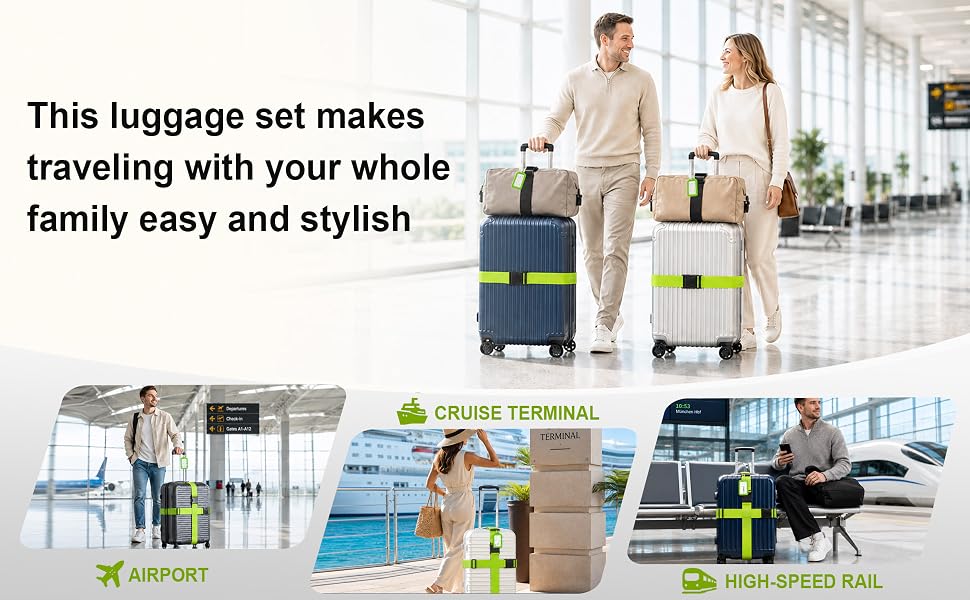 This luggage set makes travelingwithyourwhole family easy and stylish