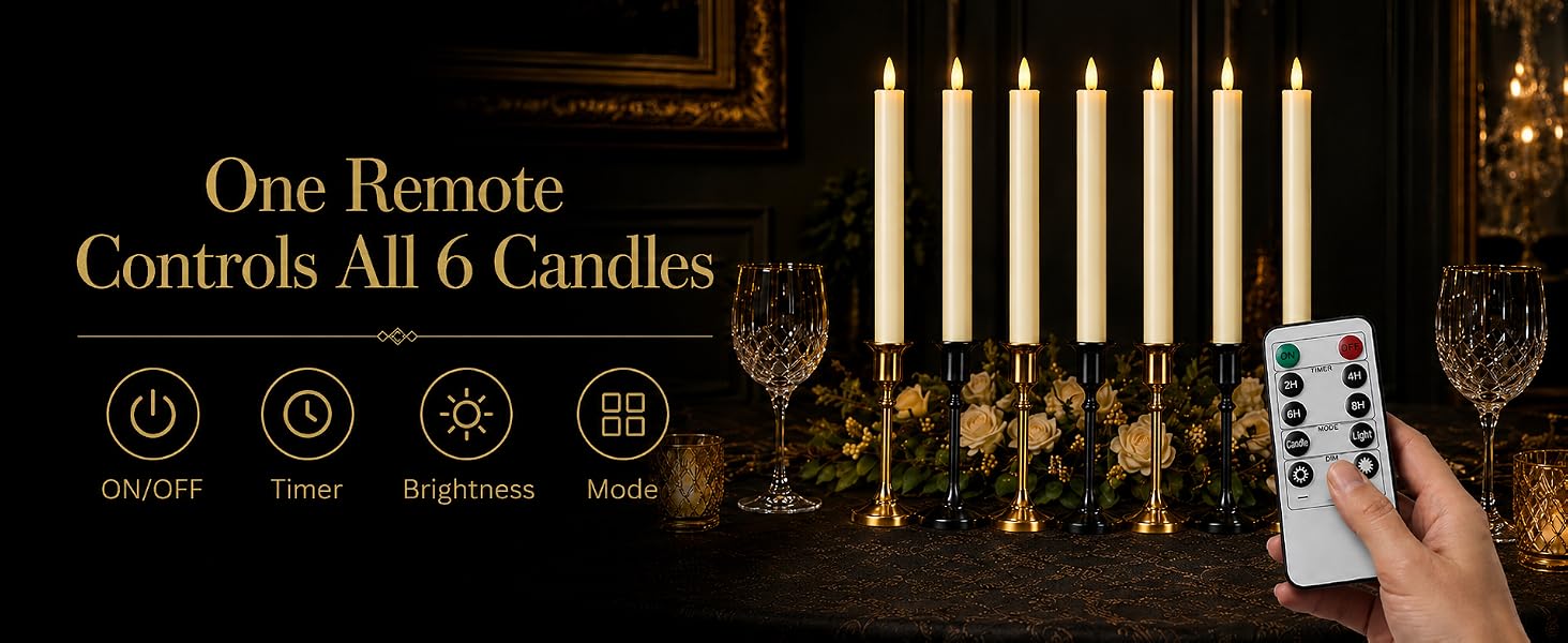 battery taper candles