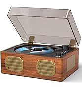 Portable CD Player for Home, Retro BT CD Players Rechargeable, Desktop Boombox Wireless Transmiss...