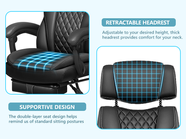 office chair with footrest