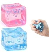 Chridark Ice Cube Fidget Toy for All Ages: 2 Pack Sensory Squishy Fidget Toys, Square Stress Ball...