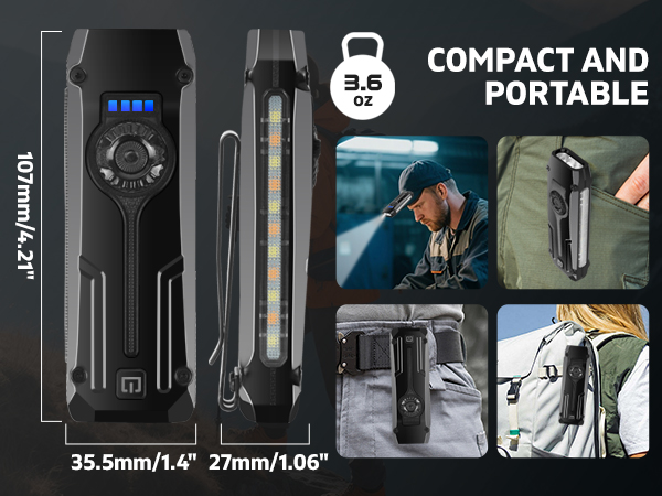 rechargeable edc flashlight