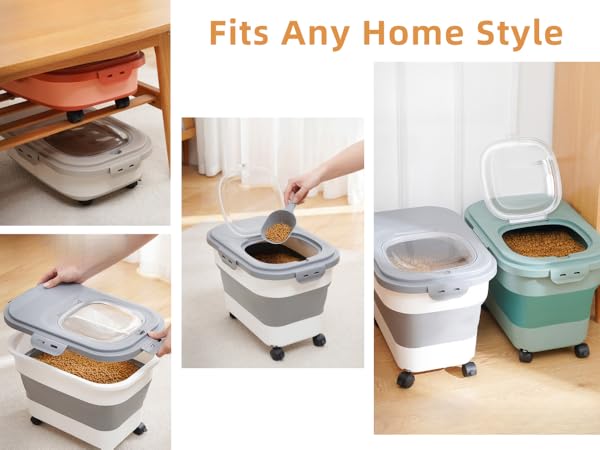 Collapsible Dog Food Container