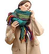 Temminc Women's Warm Scarf,Colorful Soft Comfort Elegant Cold Weather Pashmina Shawl,Fashion Long...