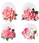 4PCS Flower Silicone Molds Floral Silicone Mold,3D Flower Gardenia Resin Candle Making Use Molds ...