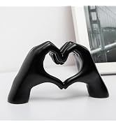 FANTESTICRYAN Small Heart Hands Statues Gold Hand Love Sculpture Decorative Home Decor Ornaments ...