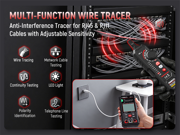 RJ45 RJ11 Cable Tracer 