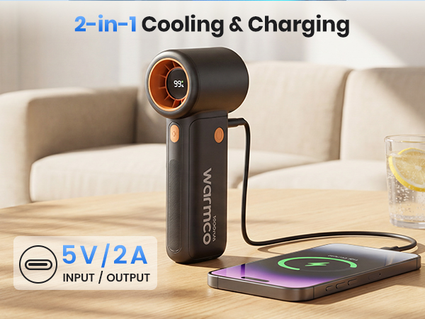 2-in-1 Cooling &amp;amp; Charging ,Charges your phone when you need it most.