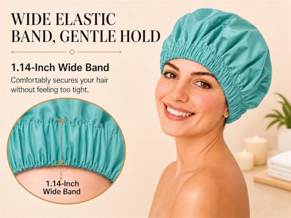 shower caps for women reusable waterproof