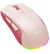 seenda MOU110 Wireless Bluetooth Mouse, Rechargeable RGB Silent Mouse with 2.4G USB &amp; Bluetooth, ...