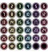 D24TIME Line up Spots for Classroom Floor - 36PCS 4'' Removable Vinyl Neon Tech Floor Numbers for...