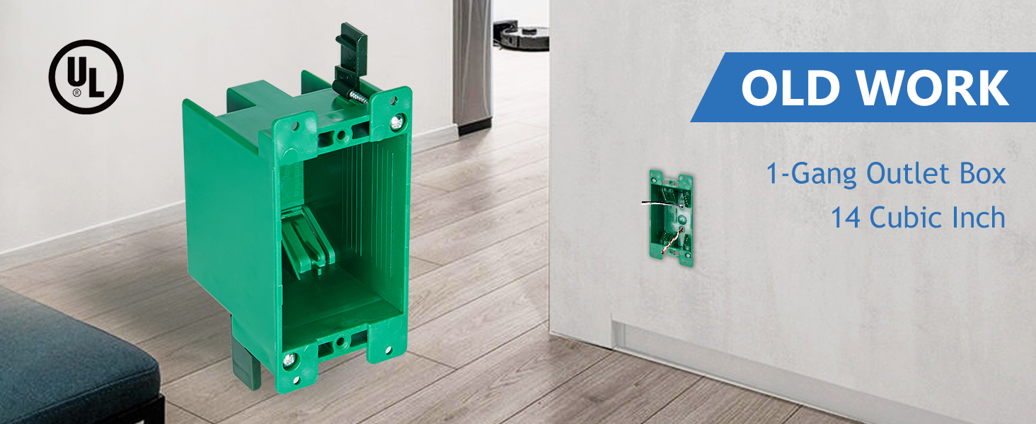 Old Work Box 1 Gang Electrical Outlet Box