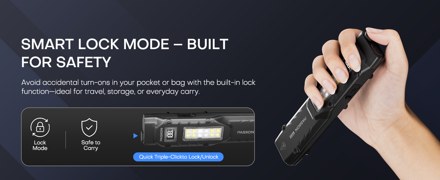 Flat edc flashlight rechargeable