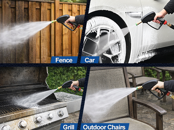 Short Pressure Washer Gun for Patio Clean,Various Cleaning Occasions
